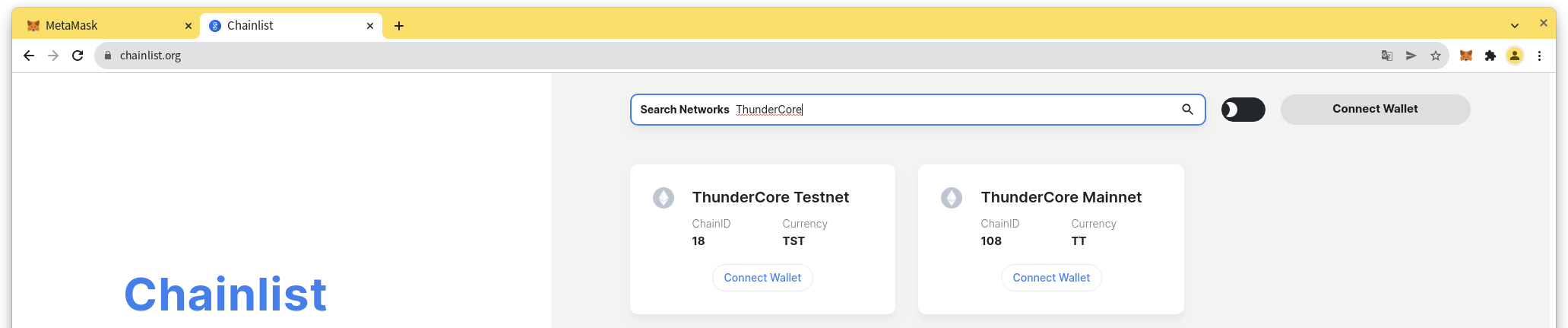Search ThunderCore
